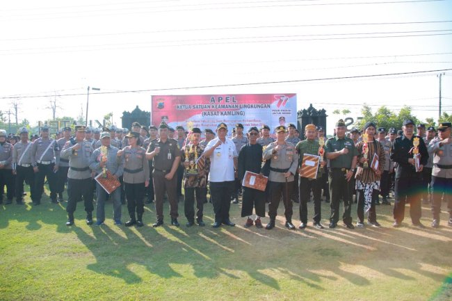 Wakil Bupati Klaten Hadiri Apel Satkamling Serentak Polres Klaten