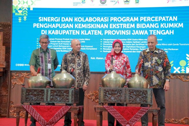 Launching Sinergi Percepatan Penghapusan Kemiskinan di Klaten, MenkopUKM  Inti Pengentasan Kemiskinan Adalah Membuka Lapangan Kerja