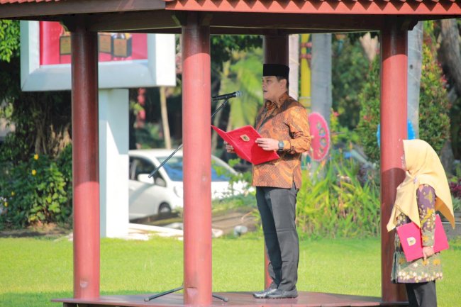 Sekda Klaten Pimpin Apel Pagi Pasca Libur Lebaran